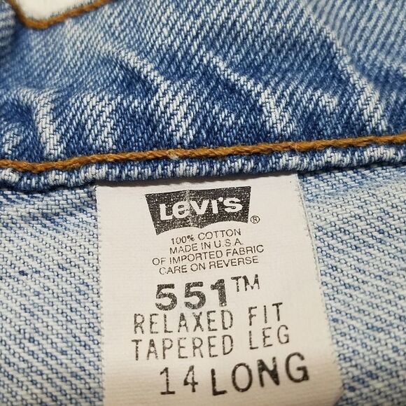 Vintage levi's 551 high rise relaxed tapered jeans - Picture 8 of 12